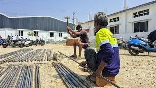 STEEL ROD WORK  || CLOUMN LAPPING PART 1 ||CENTRING KINGS 