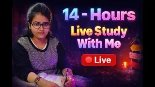 14-HOURS LIVE🔴/ STUDY WITH ME 📚 / POMODORO 180/15 | Silent study | music🎶#studywithme #upsc #neet