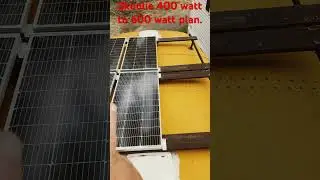 Making space to upgrade my 400 W solar panel set up to 600 watt setup. #Solar #Panel #skoolie  ￼