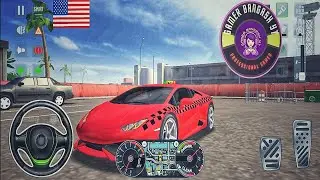 🚖 Taxi VIP Car Simulator 3D Red Lamborghini Taxi Ride in New York City Fast VIP Pickup Gameplay