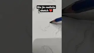 BTS Jin realistic sketch part 1 #shorts #btsrealisticsketch #btsarmy #btssketches
