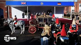 Historic Royal Ceremony: King Charles & German President Steinmeier Arrive in Windsor | AC1E