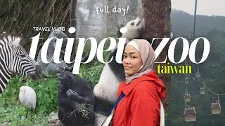 a day at taipei zoo & maokong gondola cable car taiwan vlog, zoo tour, metro trip, halal food travel