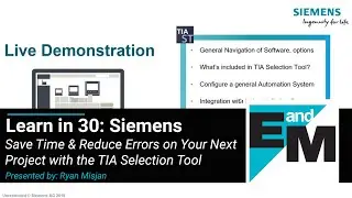 Siemens | Save Time & Reduce Errors on Your Next Project with the TIA Selection Tool | EandM