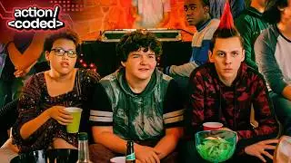 cobra kai (2019) &ndash; daniel and johnny bond by trying to outdo each other while the kids party