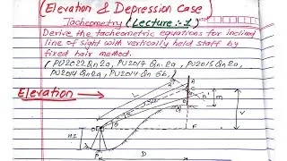 Tacheometric equation for inclined line of sight with vertically held staff | Prashant YT | BE Civil