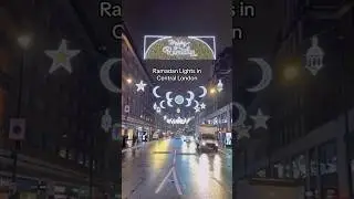 Ramadan light&rsquo;s displayed oxford street London #shorts #ramadanlights