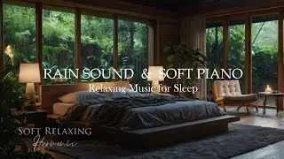 Deep Sleep Sanctuary: Calming Piano Melodies with Warm Bedroom Vibes and Gentle Rain