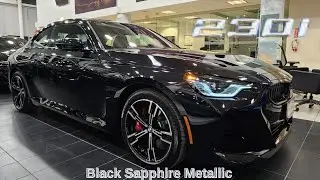 NEW ARRIVAL!  2023 BMW 230i xDrive Black Sapphire on Tacora M Sport
