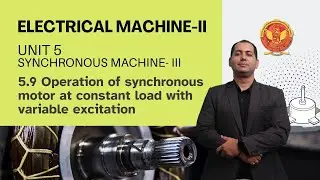5.9 Operation of synchronous motor at constant load with variable excitation | EE501 |