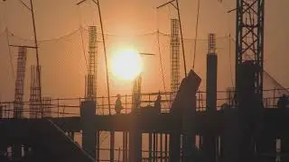 Background Video Trabalhadores Solda Metal