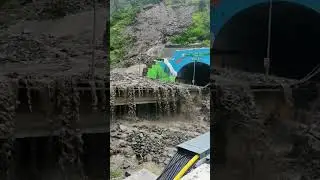 Himachal Flood News Today | Floods Overflow A Tunnel On The Chandigarh-Manali Highway | #shorts