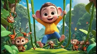 Jungle Adventure Song 🐒🌿 | Fun Animal Song for Kids | Exciting Learning Rhyme