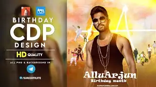 Allu Arjun Birthday Photo Editing in telugu | Birthday CDP design | Birthday Banner | SureshFeuite
