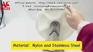 VIMA 4inch to 8inch Fixed Nylon and Stainless Steel Heavy Duty Caster