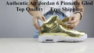 Authentic Air Jordan  6 Pinnacle Gold from www,thebestpair.net