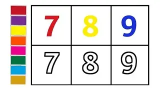 Numbers Learning | Numbers Acrylic coloring and drawing for kids/ color world