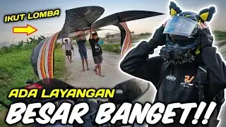 TERBANGIN LAYANGAN BESAR AKU SAMPE GAK BISA LEWAT !!