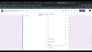 Digitizing Data Collection Sheets via Google Forms