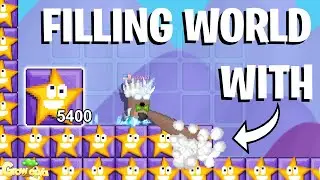 FILLING WORLD WITH 5400+ DERPY STAR BLOCKS - Growtopia