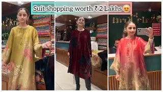Suit Shopping🛍️ worth ₹2 Lakhs 😍|| Patiala kehdi boutique toh lendi a Sukhman suits 🤫