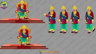 Premium King Character with Royal Throne for 2D Animation | Animation Ki Duniya