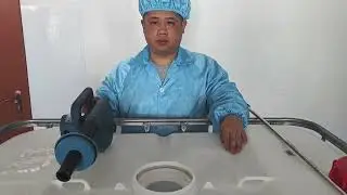 Bottle in cage Line with exhaust vents installation process.