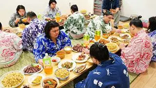 26 HUNGRY Sumo Wrestlers Eat ENDLESSLY After Intense Training!