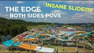 [4k] The Edge POV Both sides ALL NEW INSANE Waterslide Soaky Mountain NEW 2022 Racing Watercoaster