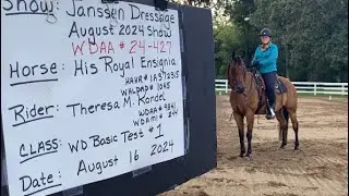 Aug 16 2024 Janssen Dressage August Show, WDAA #24-427, Theresa Kondel WD Basic Test #1