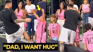 Mateo Messi cute moments jealousy after his dad hugging Thiago during Miami U12 game | Football News