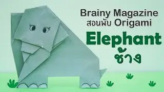 Brainy Magazine : สอนพับ Origami - Elephant ช้าง