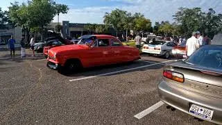 Low Rider Custom: Ford Shoebox Transformed into a Red Lead Sled #customcars #ford #uniquecars