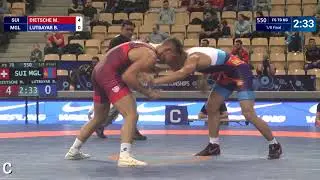 1/8 FS - 70 kg: M. DIETSCHE (SUI) df. B. LUTBAYAR (MGL) by VFA, 10-0