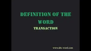 Definition of the word 