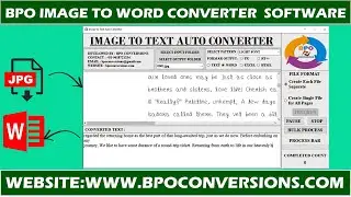 An Image to Word Conversion Software