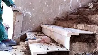 تركيب زليج الدرج مع الرخام من عملي اتمنا ان ينال اعجابكم