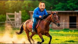 K&ouml;ksal Baba&rsquo;nın İlk Kez Ata Binmesi 🐎😱