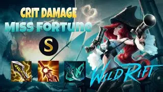WILD RIFT MISS FORTUNE- 100% CRIT DAMAGE ?!!  | BEST BUILD & RUNES