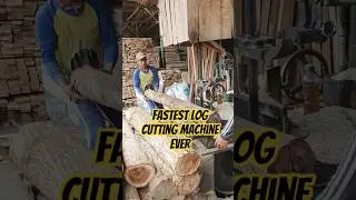 Fastest Log Cutting Machine Ever #wood #woodworking #automobile #satisfying #2026 #viral #machine