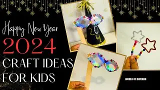 4 EASY NEW YEAR CRAFT IDEAS FOR KIDS (DIY Party Hat, Confetti Popper, Photo Prop, Wishing Wand)