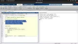 MatLab code of Secant Method for finding root [3-3]