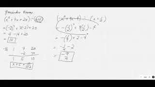 Sir Cruz: Remainder Theorem