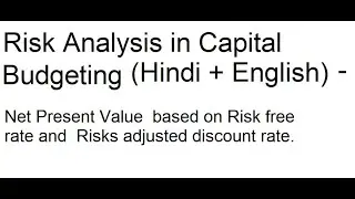Net Present Value  based on Risk free rate and  Risks adjusted discount rate.