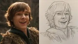 How to draw Hiccup from How to train your dragon easy - Using loomis method