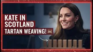 Kate Middleton in Scozia dopo aver provato con successo il curling, impara a tessere il tartan