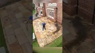 Indian Sandstone patio cleaning in Bournemouth