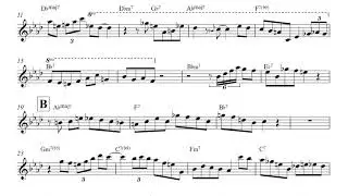 Donna Lee /Charlie Parker solo transcription