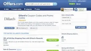 Dillard's Coupon Code 2013 - How to use Promo Codes and Coupons for Dillards.com
