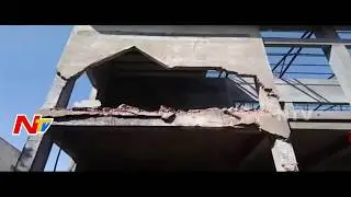 GHMC Officers Destroy Illegal Construction Building in Malkajgiri || NTV